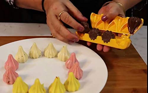 DS Ganpati Sweet Mithai Chocolate Sancha Modak Patti Mould with Ladoo Patti Mould, Plastic