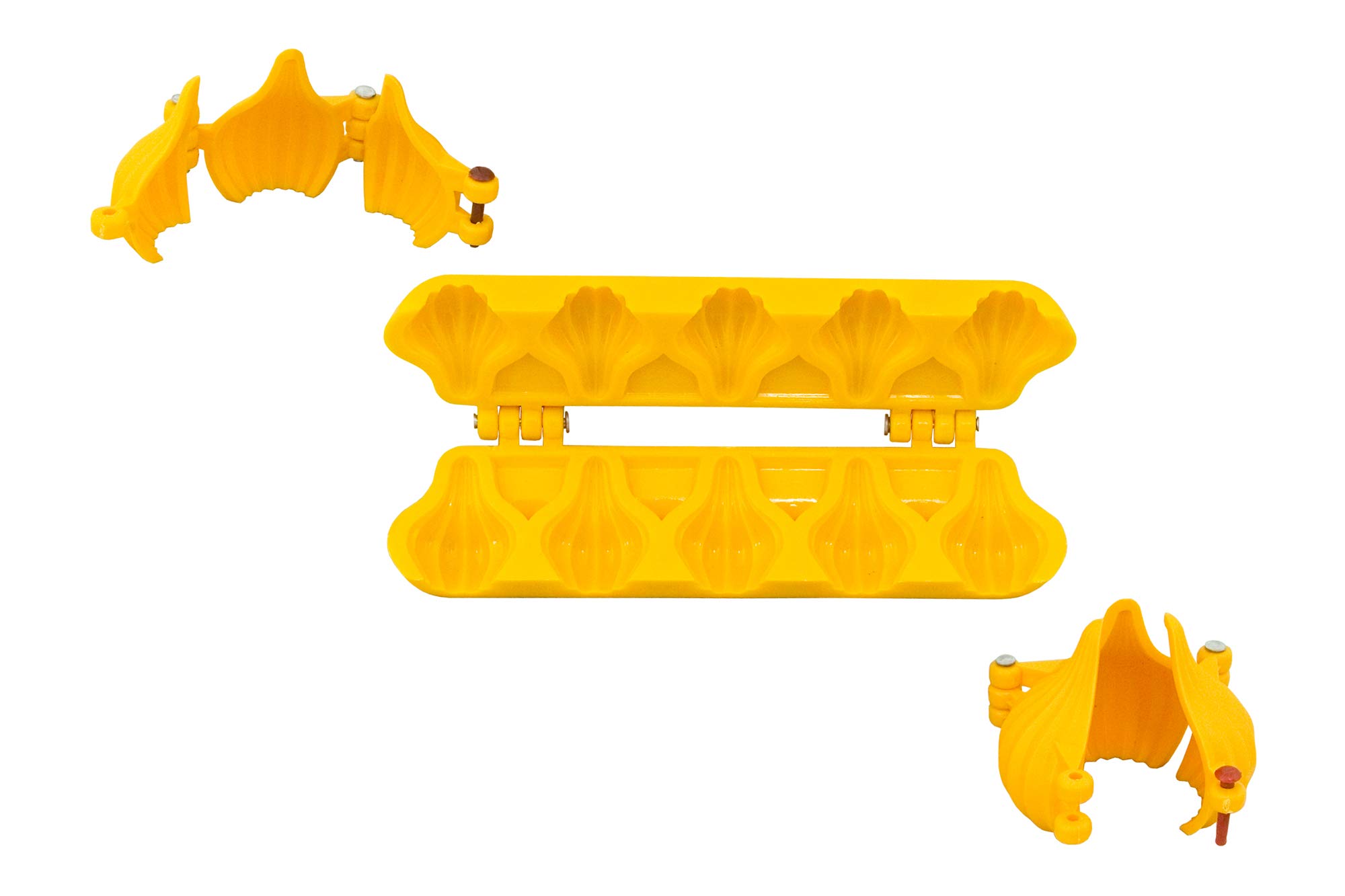 DS Ganpati Modak Sweet Mithai Chocolate Sancha Mould Combo with Strip Mould, Plastic