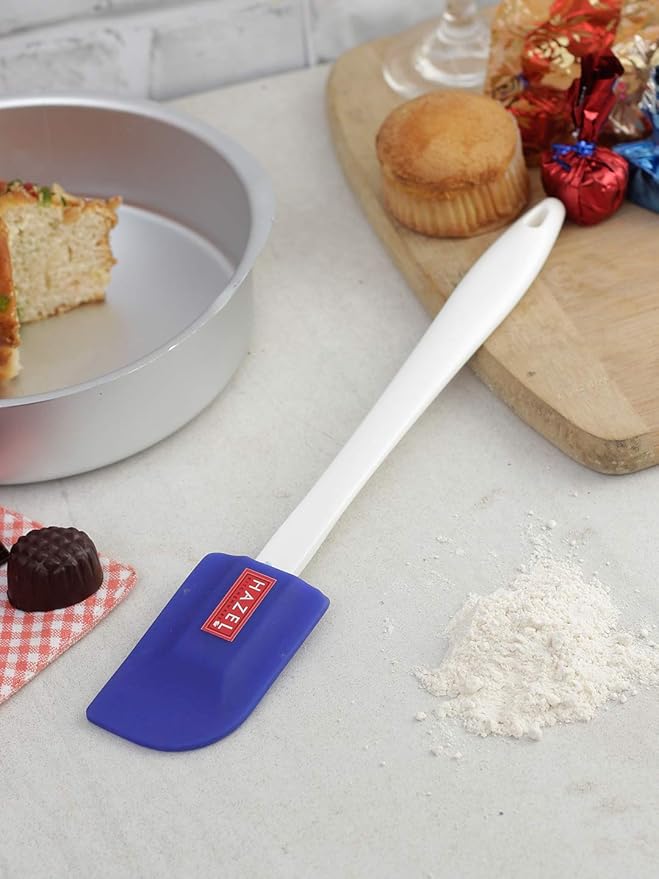 HAZEL Big Silicon Spatula with Plastic Handle, Blue