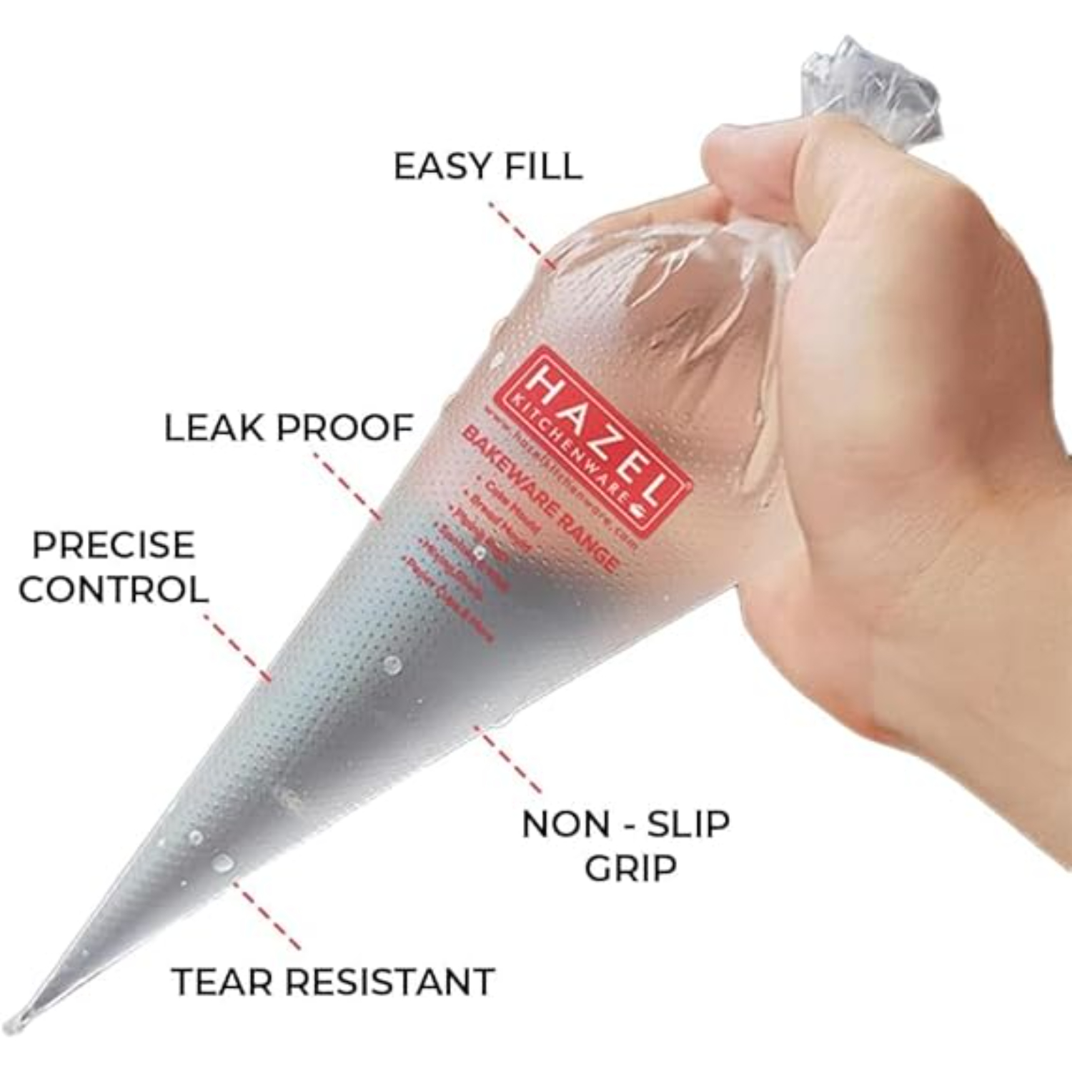 HAZEL Piping Bag Reusable 500 Pcs â€“ Disposable Piping Bags 500 Pack, Cake Decorating, Pastry Bags