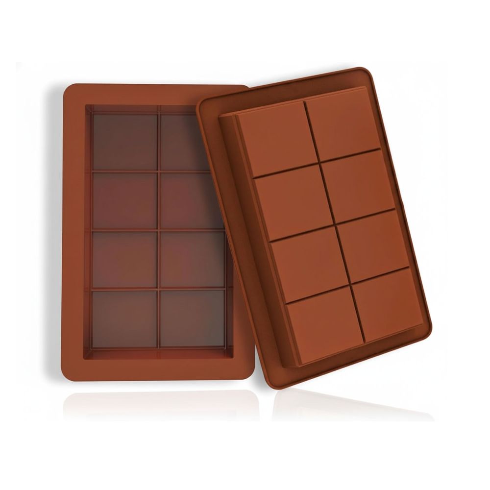 HAZEL Silicone Small Kunafa Chocolate Mould | Non-Stick & Flexible Bar Shape Mold for Homemade Chocolate, Jelly, Candy & Desserts | Oven & Freezer Safe (Brown)