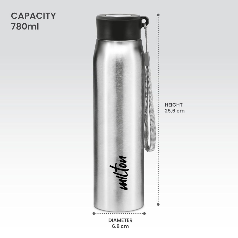 Milton Handy 850 18/8 Stainless Steel Fridge Water Bottle 780 ml, Silver