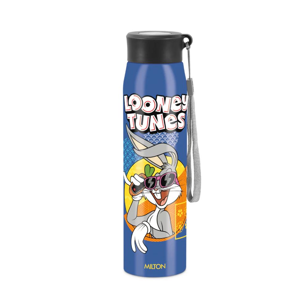 Milton Handy Design 650 (Looney Tunes - Bunny) Stainless Steel Leak Proof Water Bottle, 690 ML, Dark Blue