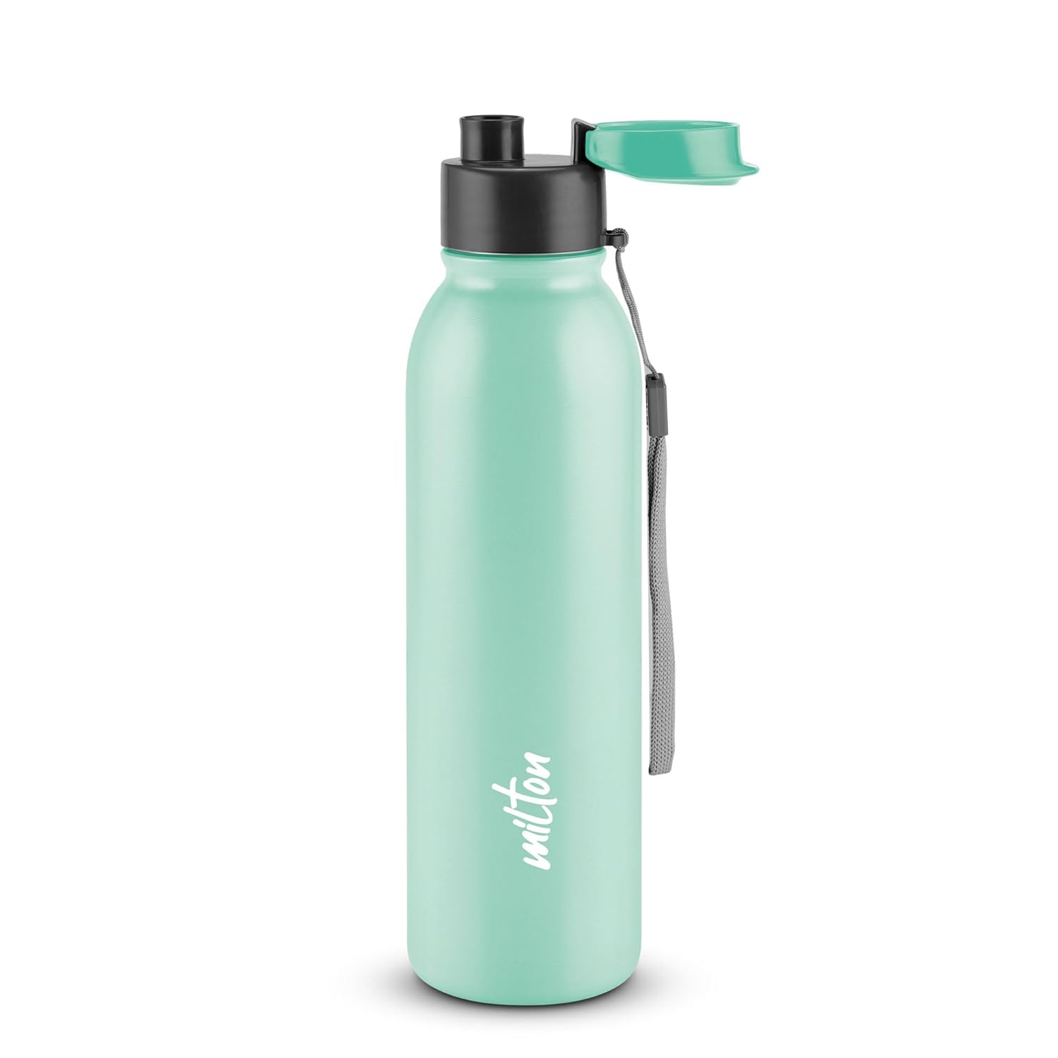 MILTON Caper 1000 Stainless Steel Water Bottle 870 ml, Single Walled, ISI Certified I Leak Proof Lid, Rust Proof I For School, Office, Gym I Mint Green
