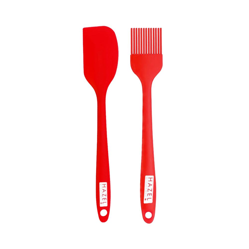 HAZEL Silicone Spatula & Brush Combo Set of 2 | 8 inch