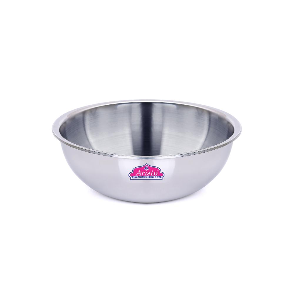 Aristo Triply Induction Friendly Tasra With Stainless Steel Lid, Silver, 20.5 cm, 1.6 Litre