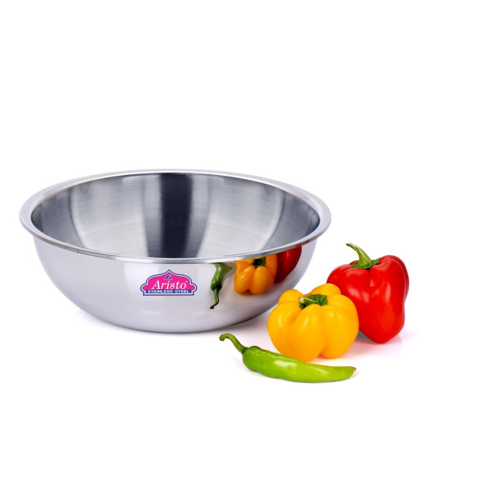 Aristo Triply Induction Friendly Tasra With Stainless Steel Lid, Silver, 24.5 cm, 2.7 Litre