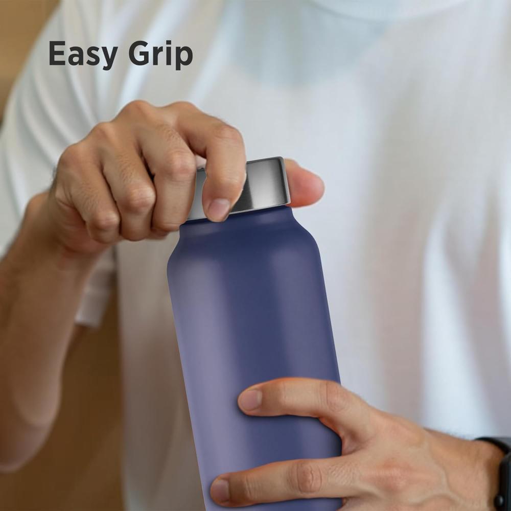 Milton Flint Stainless Steel Water Bottle I ISI Certified I Soft Powder Coat Premium Finish I Leak Proof - Light Weight I for Office, School, College, 980 ml, Neon Green