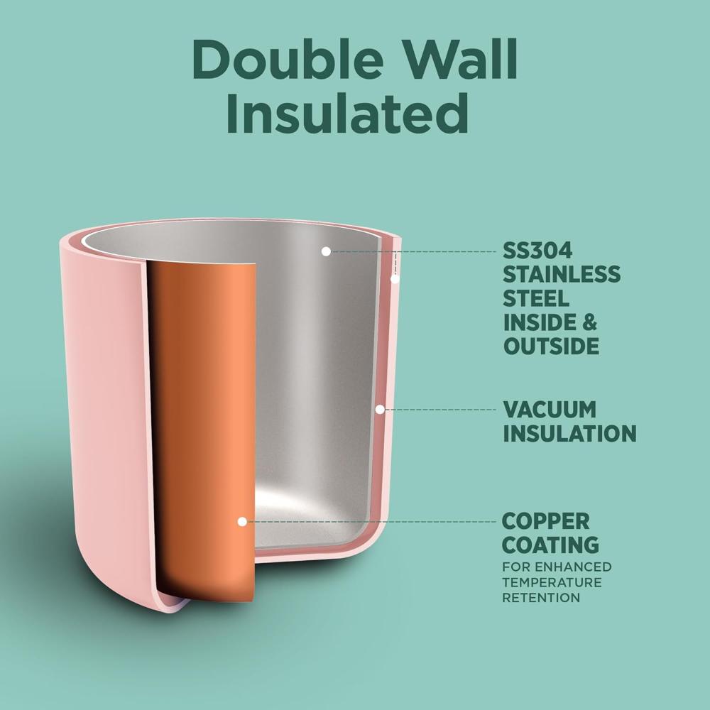 Milton Felice 900 Thermosteel Water Bottle 715 ml, 24 Hr Hot and Cold I Leak Proof Lid, ISI Certified I Vacuum Insulated I for Office, Gym, School I Pink