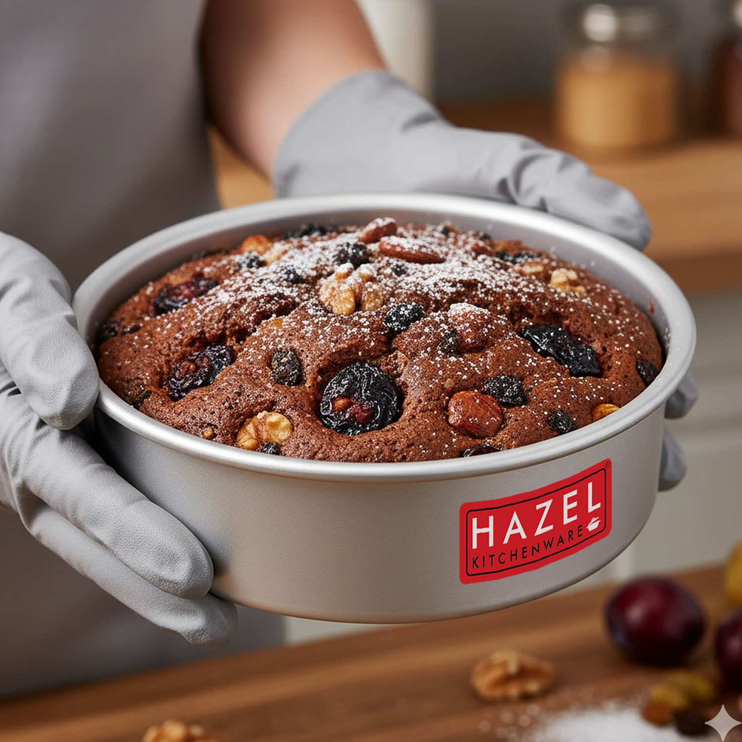 HAZEL Food Grade Aluminium Round Shape Cake Mould, 6 Inch