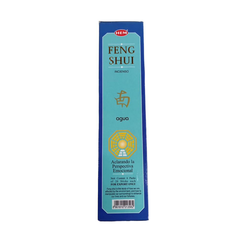 HEM Feng Shui Water Incense Sticks | Soothing Aqua Agarbatti for Pooja & Meditation | 6 Packs (20g Each)