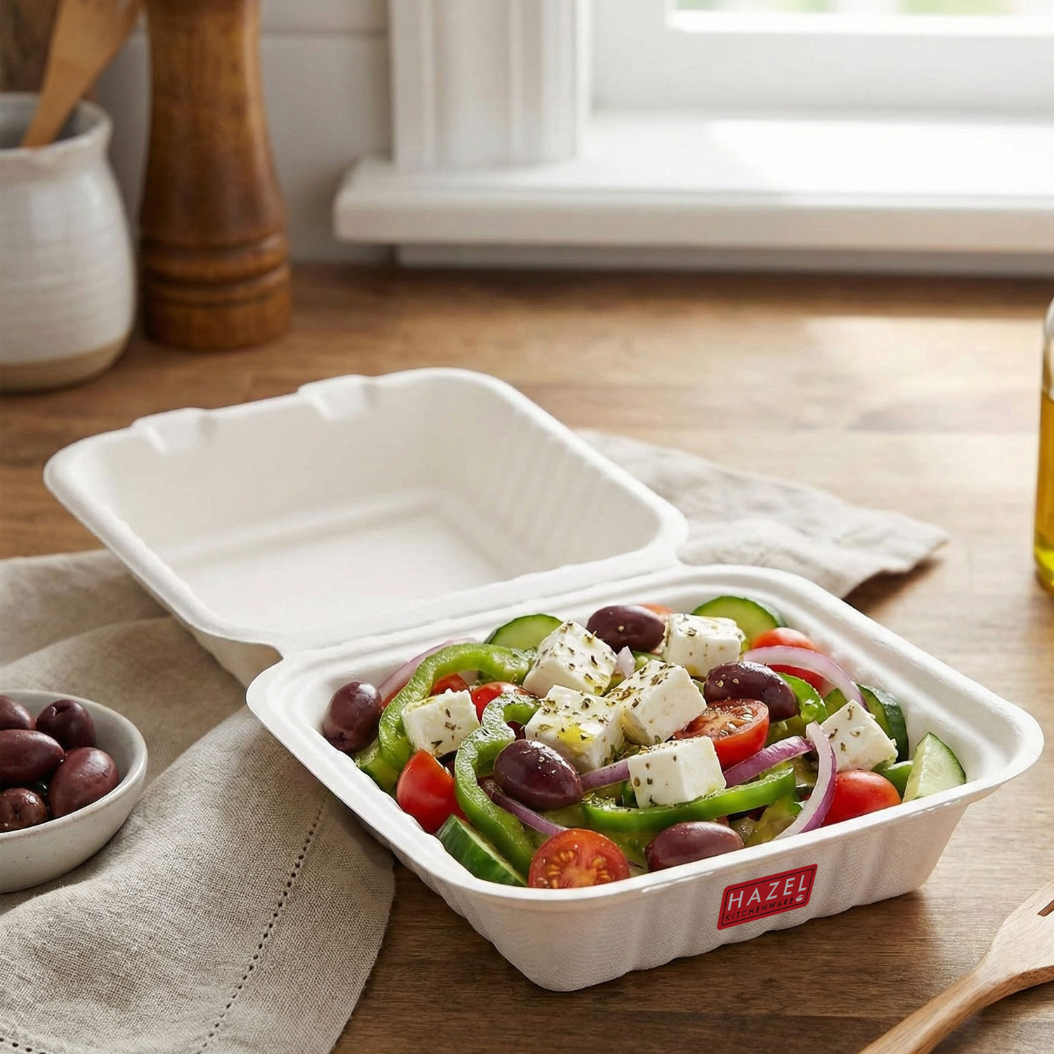 HAZEL Bento Cake Box | 100% Biodegradable Box for Mini Cakes, Lunch Cakes & Home Bakers | Pack of 10