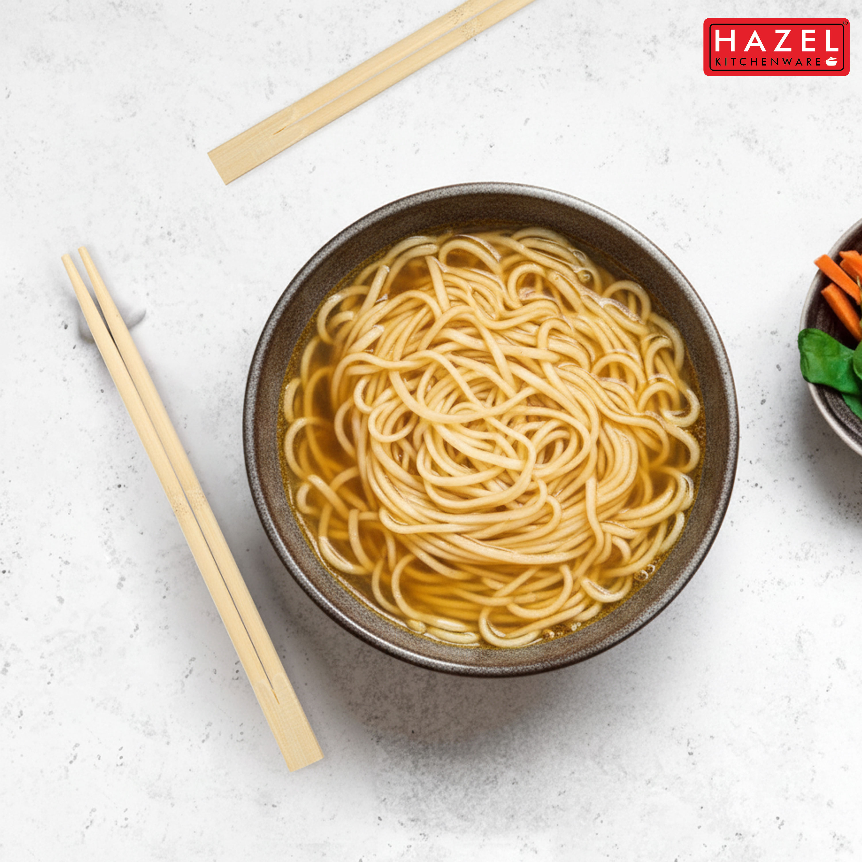 HAZEL Disposable Wooden Chopsticks 20 cm | Eco-Friendly, Smooth Finish & Easy-to-Use Chopsticks for Dining | Pack of 25 Pairs (50 Pieces)