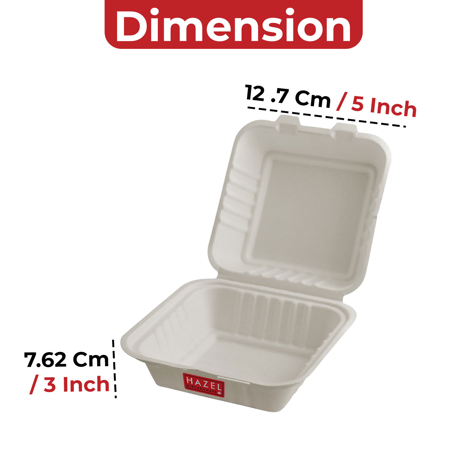 HAZEL Bento Cake Box | 100% Biodegradable Box for Mini Cakes, Lunch Cakes & Home Bakers | Pack of 10