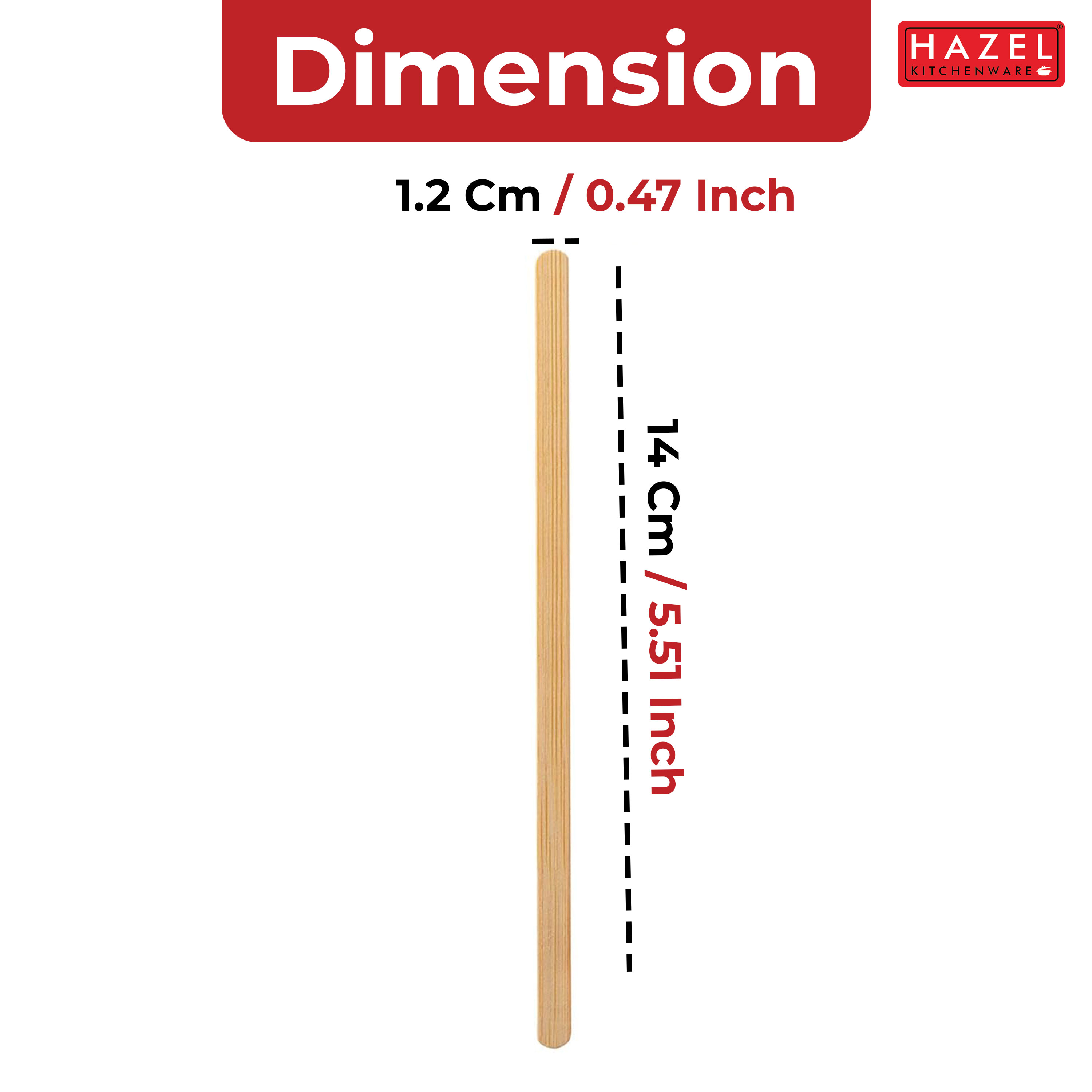 HAZEL Disposable Coffee Stirrer (Pack of 100) | Eco-Friendly Wooden Stirrers for Tea, Coffee & Beverages | Ideal for Home, Office & Cafes