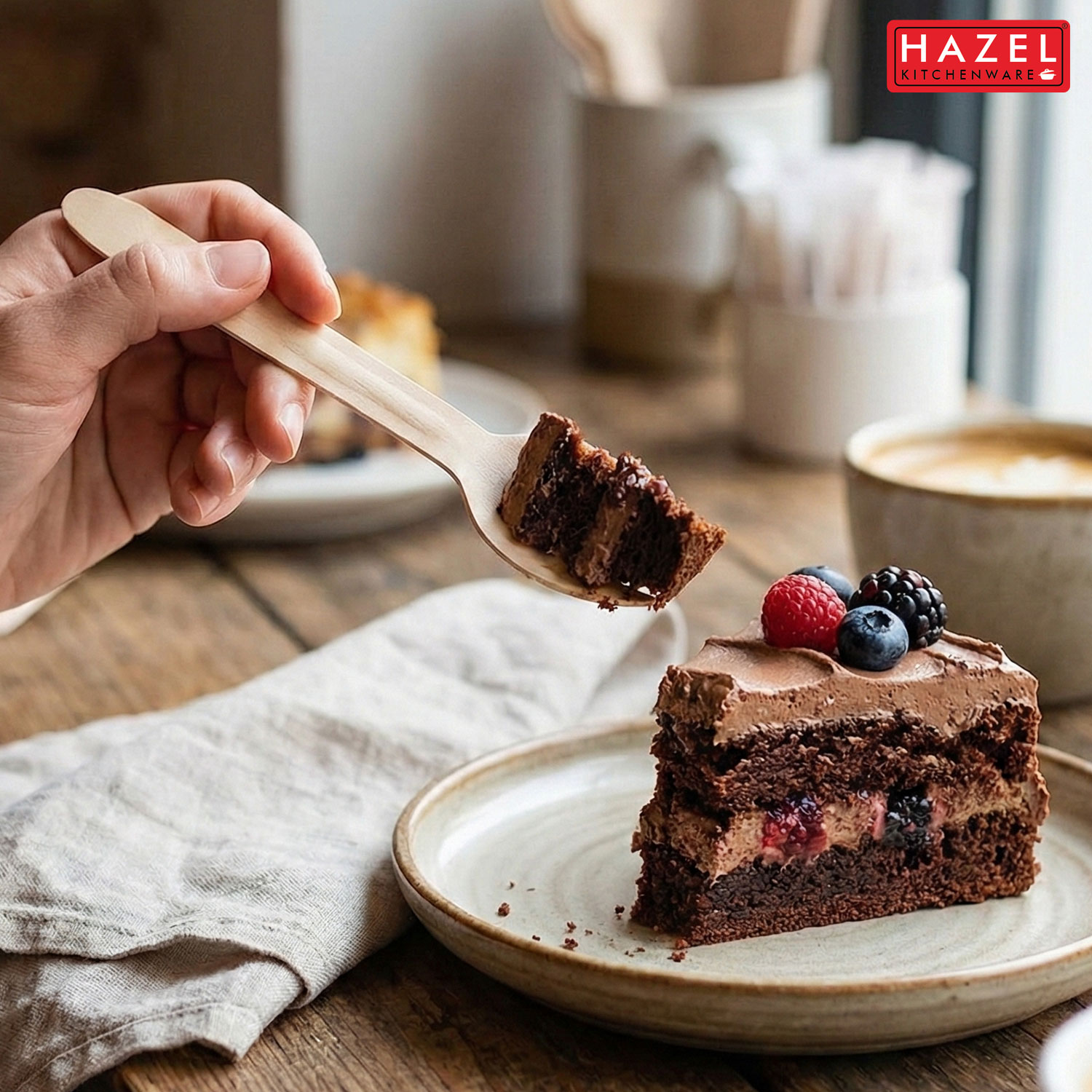 HAZEL Disposable Spork 16 cm, Spoon & Fork Combo, Food-Grade, Ideal for Rice, Noodles & Snacks, Party & Catering Use, Pack of 100