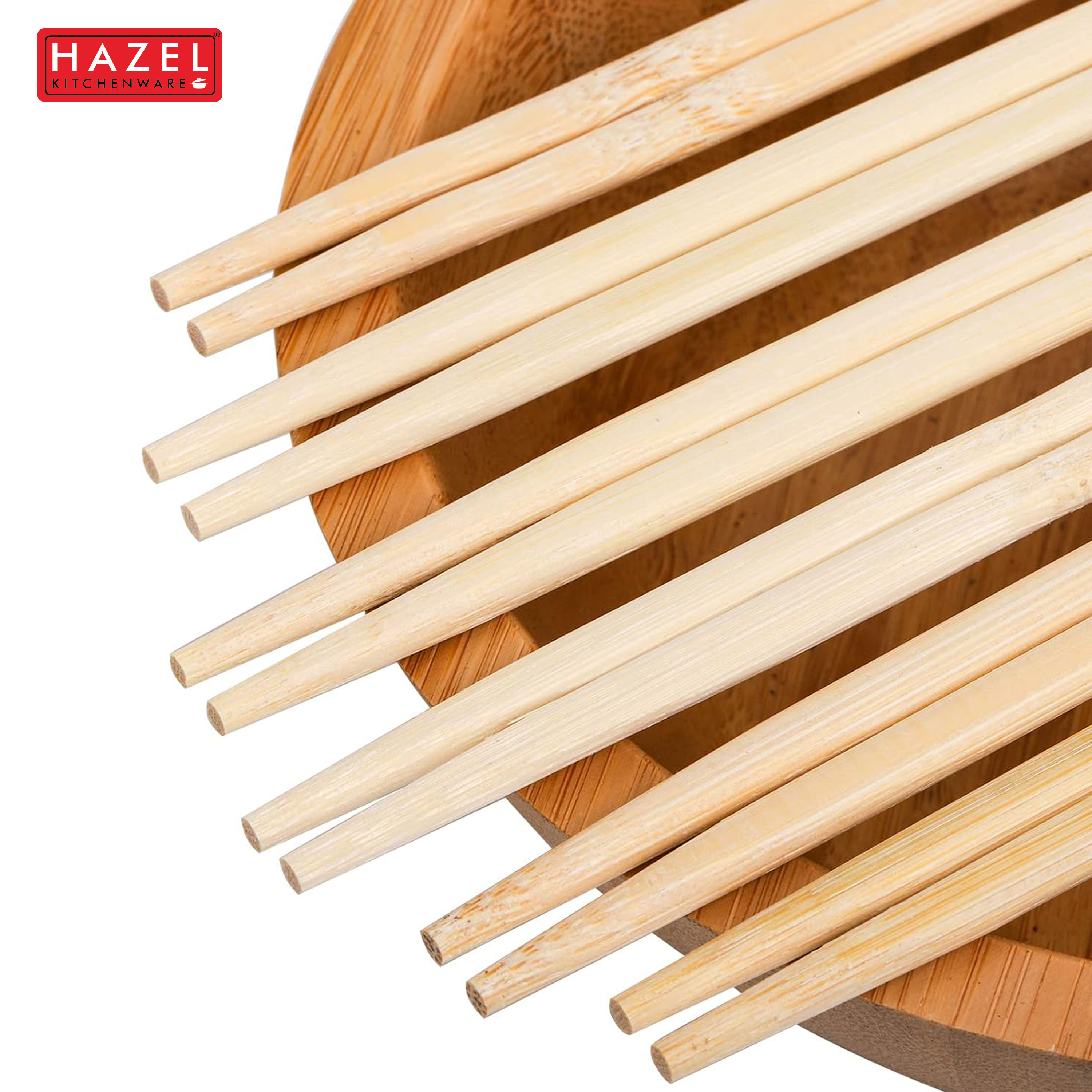 HAZEL Disposable Wooden Chopsticks 20 CM | Eco-Friendly, Smooth Finish & Easy-to-Use Chopsticks for Dining | Pack of 200 Pairs