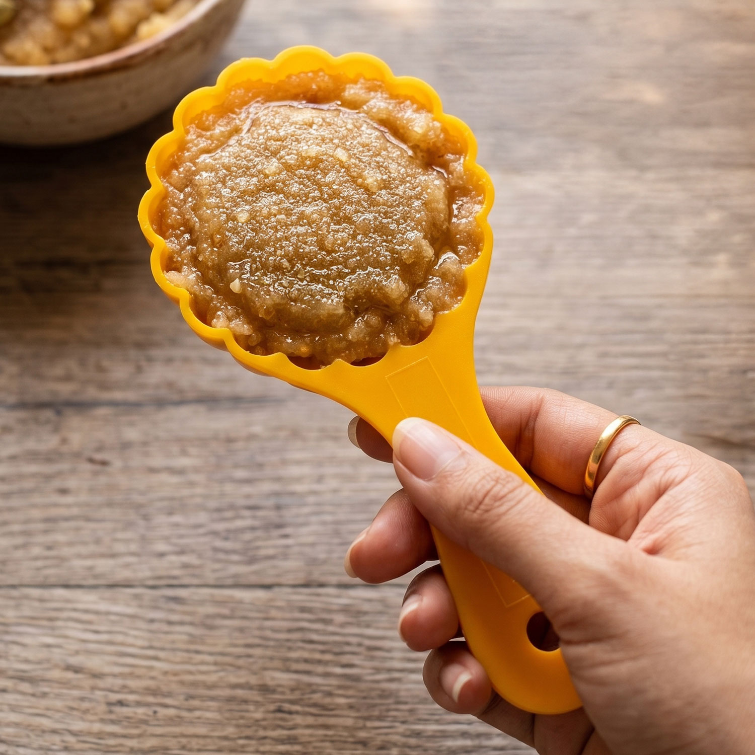 DS Prasad Mud Scoop / Prasad Offering Spoon / Prasad Vitaran / Prasad Mould