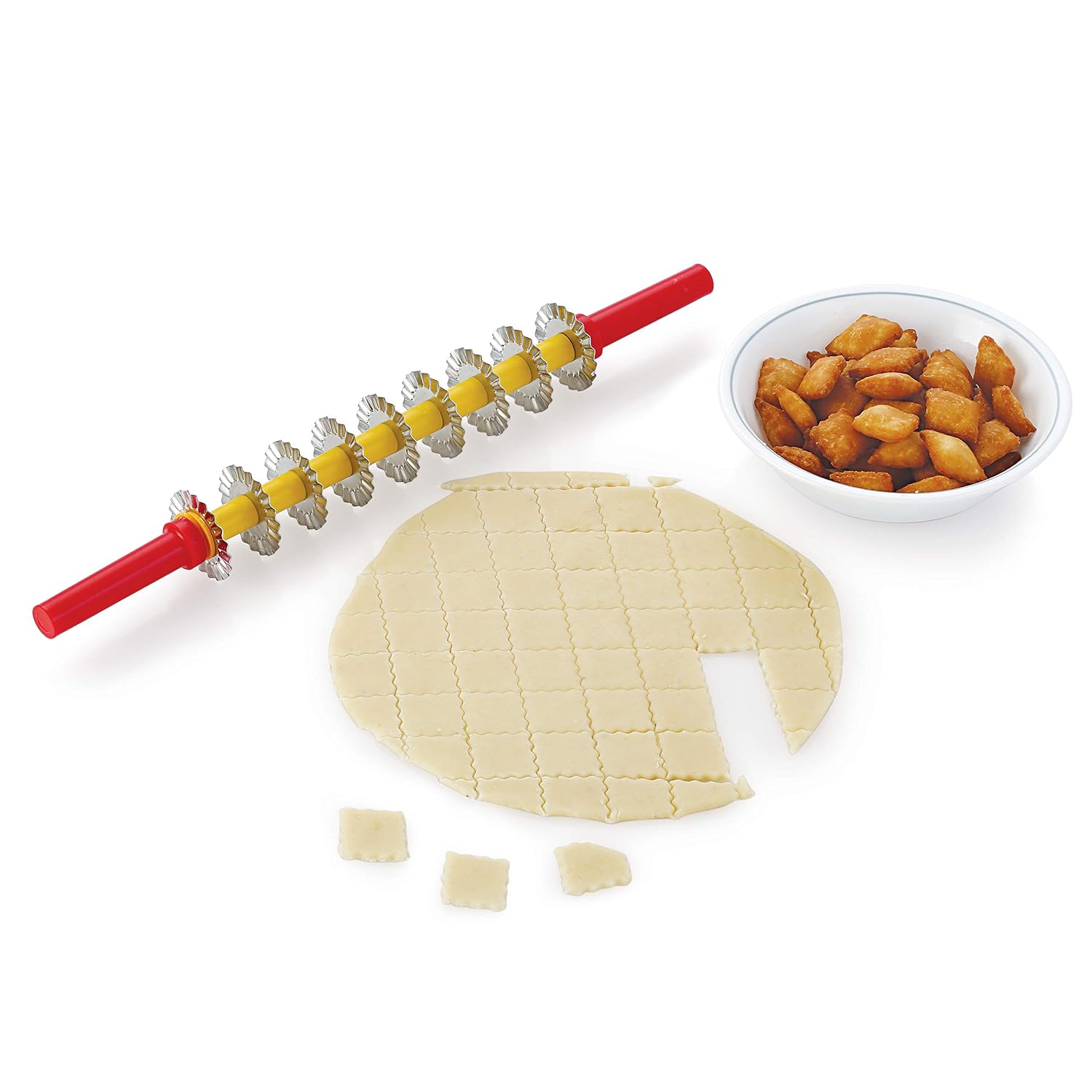 DS Big Plastic Handle Roller Cutter Mithai, KajuKatli, ShanakarPada Cutter With Stainless Steel blades