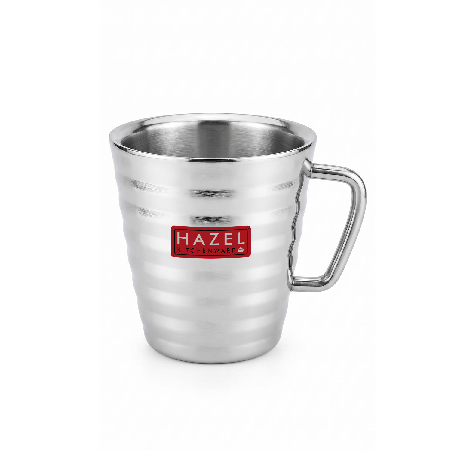 HAZEL Stainless Steel Green Tea Coffee Big Classic Mug, 1 Pc, 300 ml