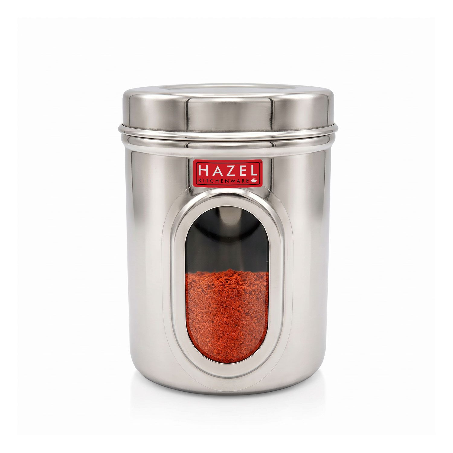 HAZEL Steel Kitchen Storage Containers | Tranparent Air Tight Containers for Storage, 1000 ML, Set of 2