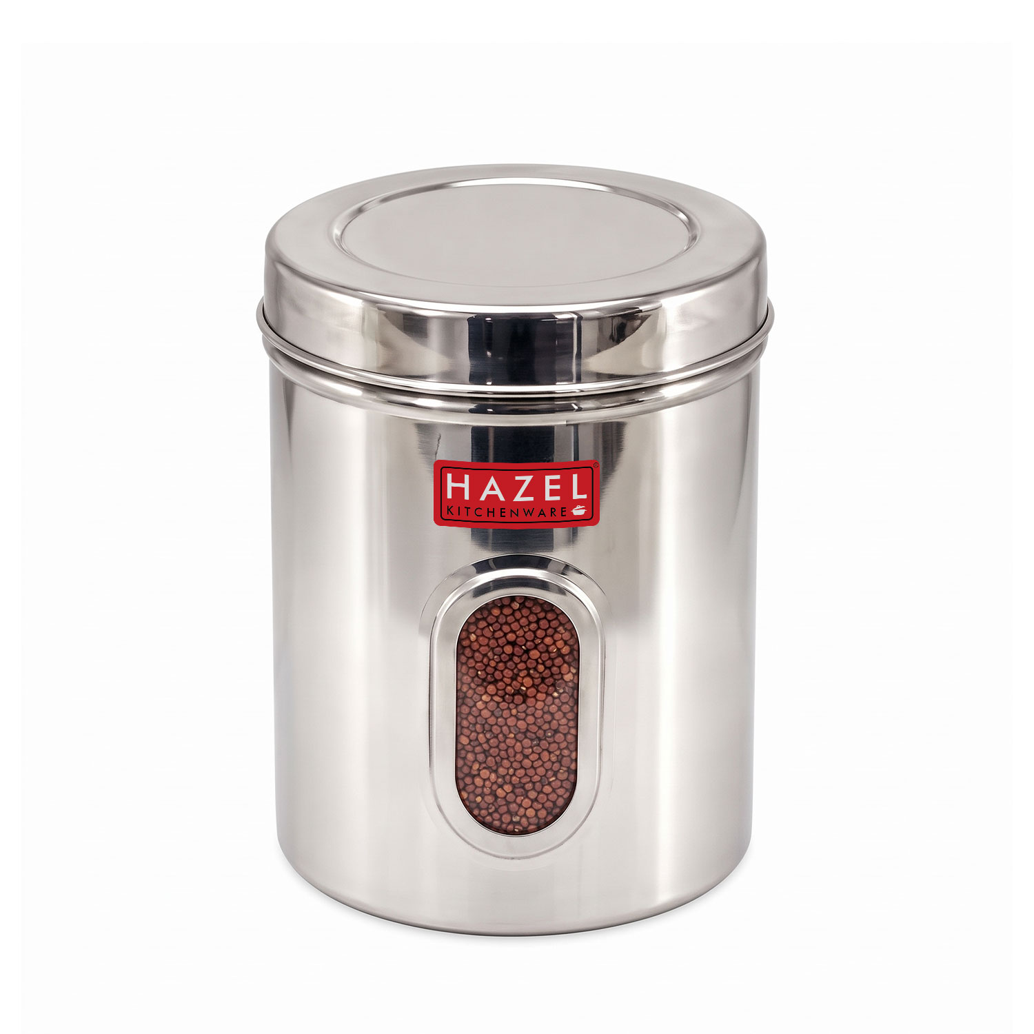HAZEL Steel Kitchen Storage Containers | See Through Air Tight Containers for Storage, 2850 ML