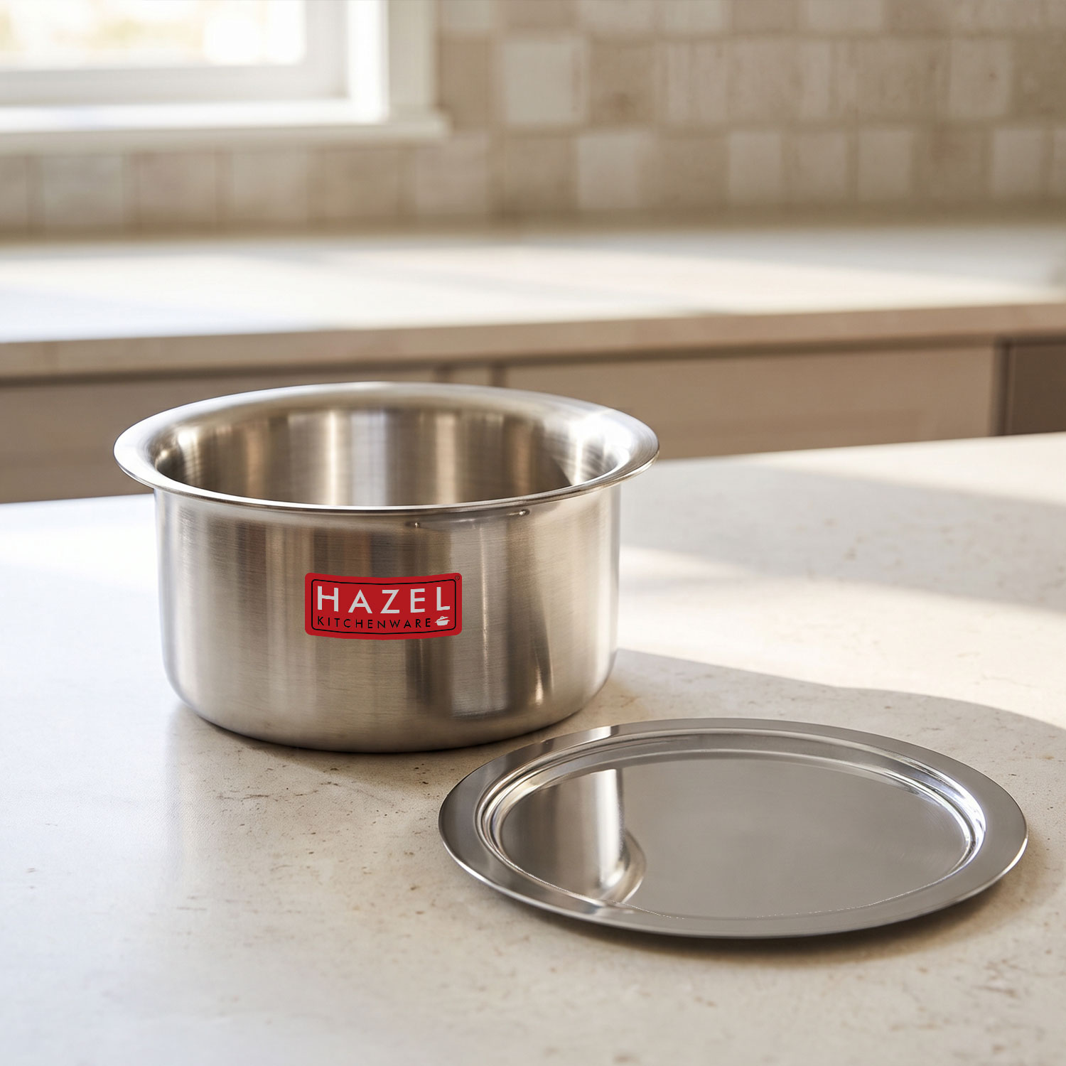HAZEL Aluminium Tope with Lid | Food-Grade Aluminium Kitchen Utensils for Traditional Indian Cooking |Combo of Tope with Lid, 3500 ml