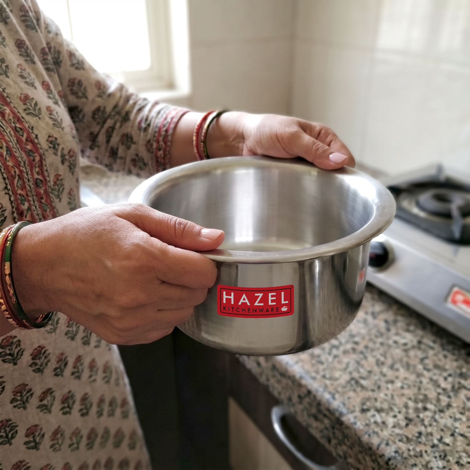 HAZEL Aluminium Tope (3100 ML, 1pc) Silver