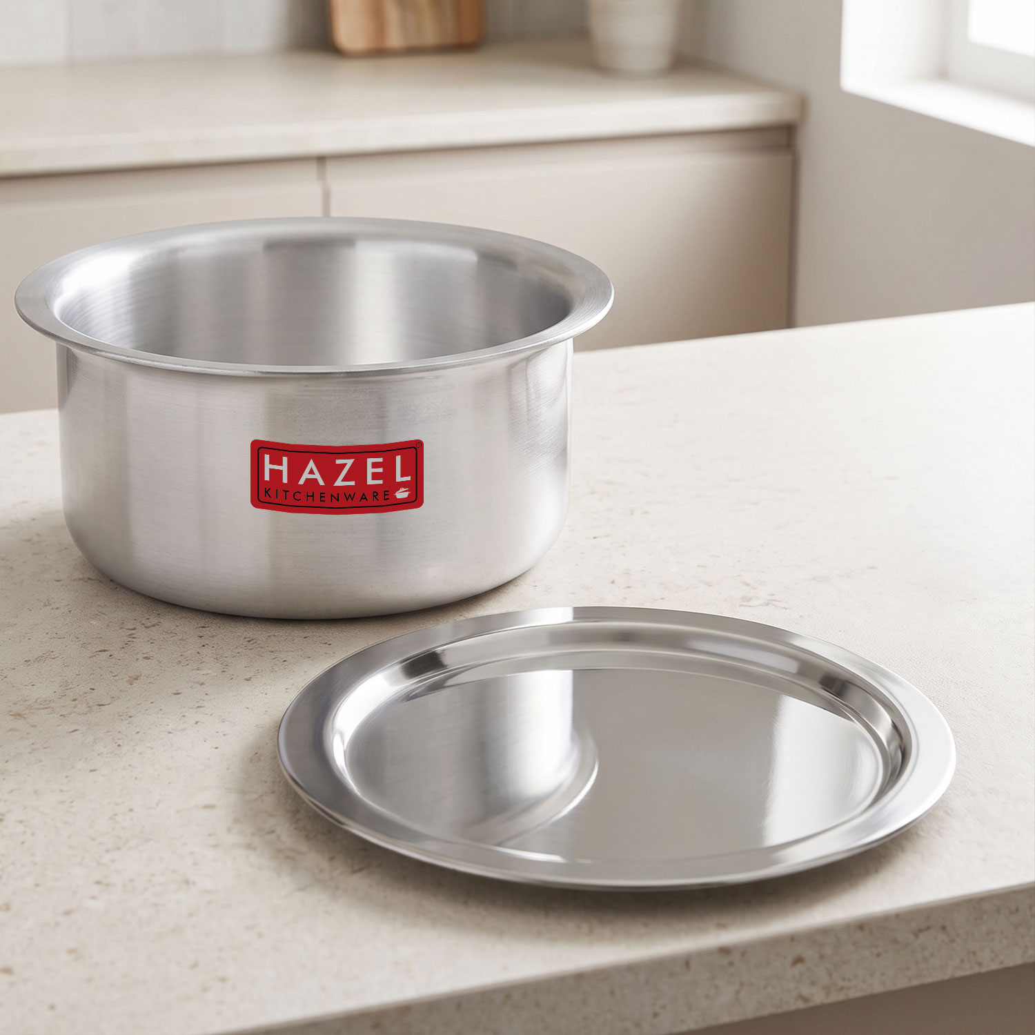 HAZEL Aluminium Tope with Lid | Food-Grade Aluminium Kitchen Utensils for Traditional Indian Cooking |Combo of Tope with Lid, 4300 ml