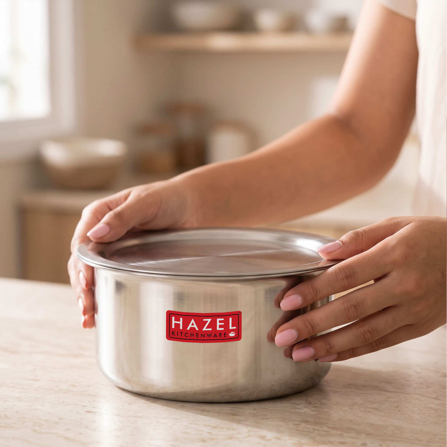 HAZEL Aluminium Tope with Lid | Food-Grade Aluminium Kitchen Utensils for Traditional Indian Cooking |Combo of Tope with Lid, 4300 ml