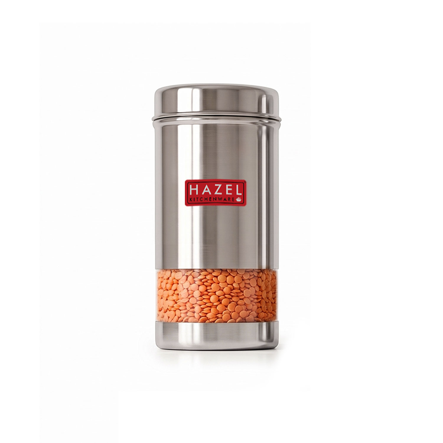 HAZEL Stainless Steel Refrigerator Storage Container | Stainless Steel See Through Storage Container for Kitchen | Container for Kitchen Storage 500 ML, Silver
