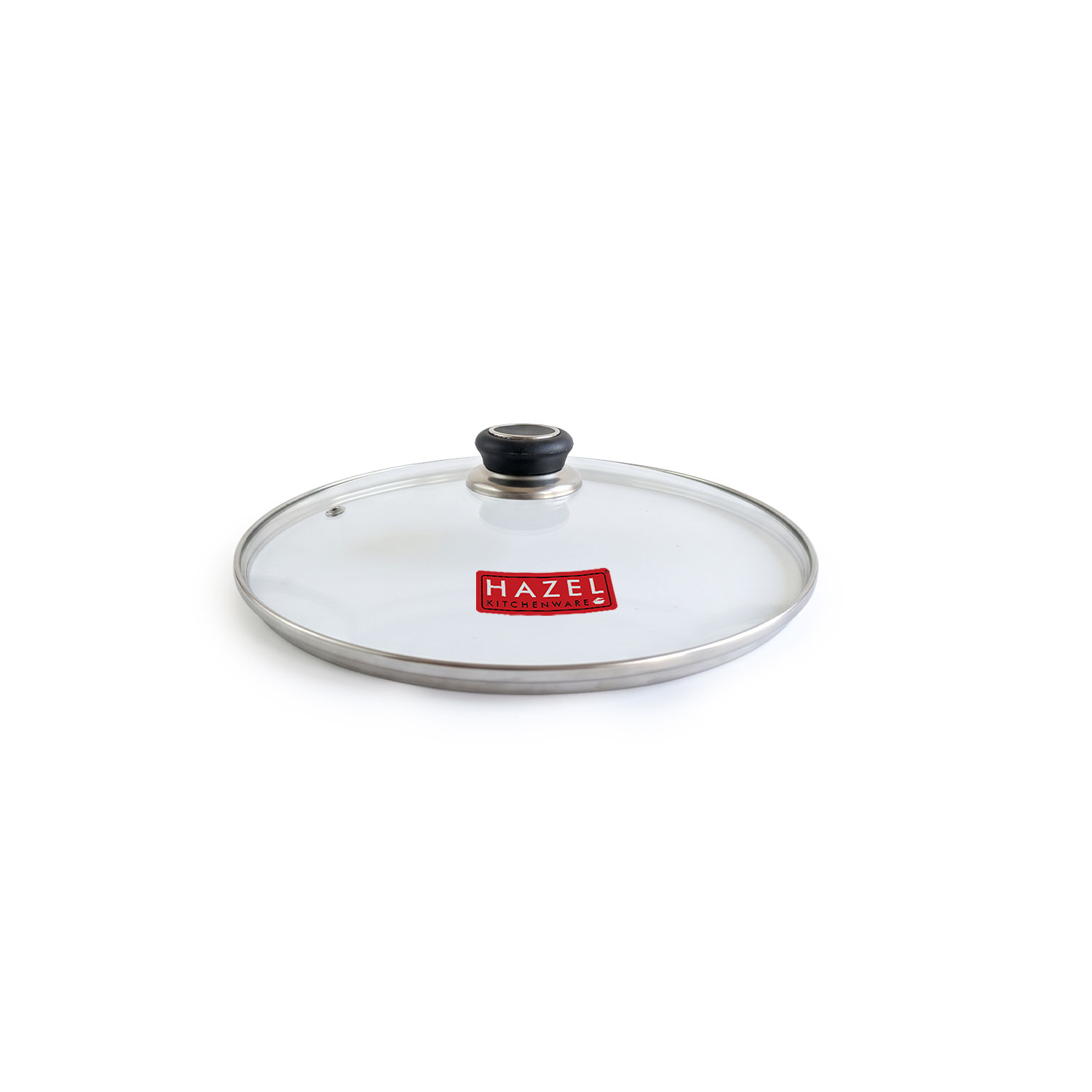 HAZEL Glass Cookware Lid With Knob and Built In Steam Vents, 24.5 cm