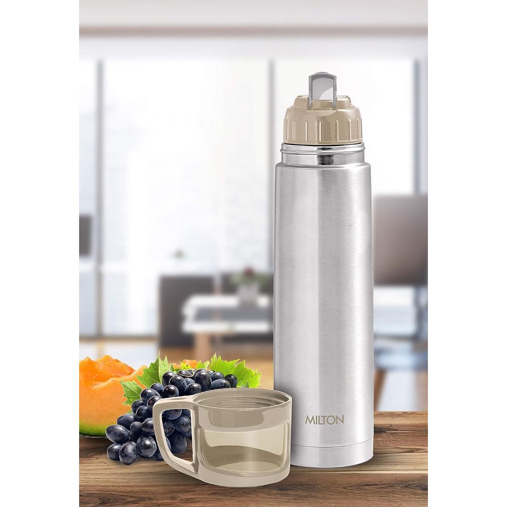 Milton Thermosteel Glassy Drinking Cup Lid, 750 ml, Grey