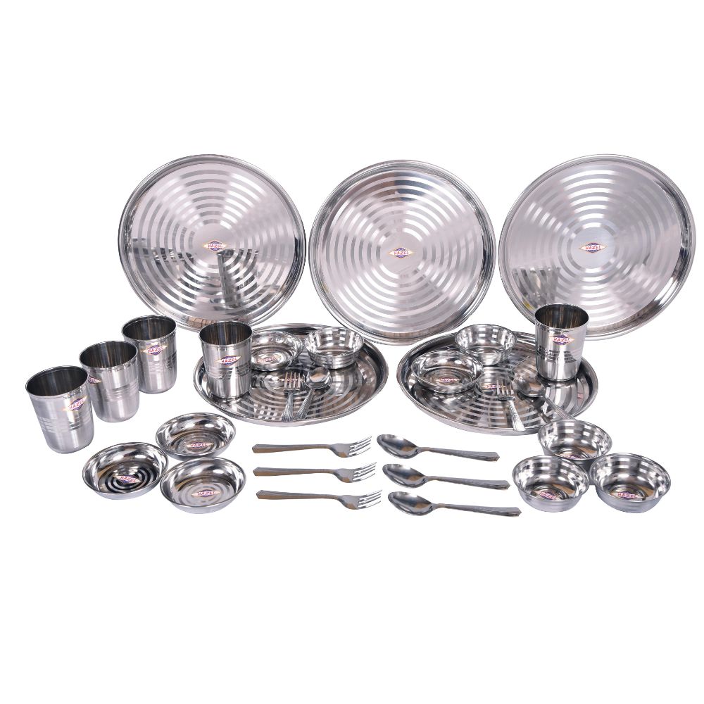 HAZEL Stainless Steel Dinner Set 30 Pcs Designer Gift Set