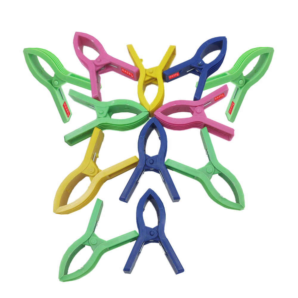 HAZEL Plastic Cloth Clips For Drying Clothes | Chimti For Clothes | Dress Clips For Wet Clothes| Dress Clip Set of 12