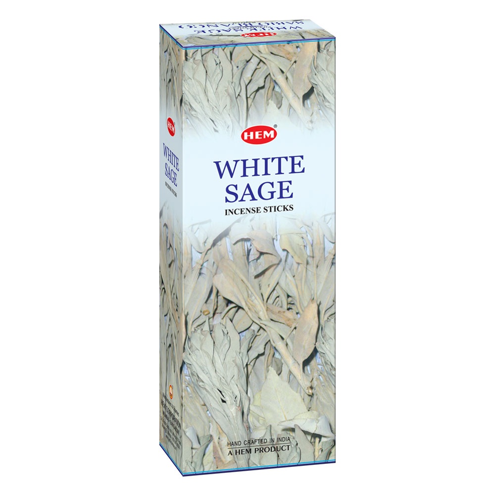 HEM White Sage Incense Sticks Agarbatti Set of 5 (120 Sticks)