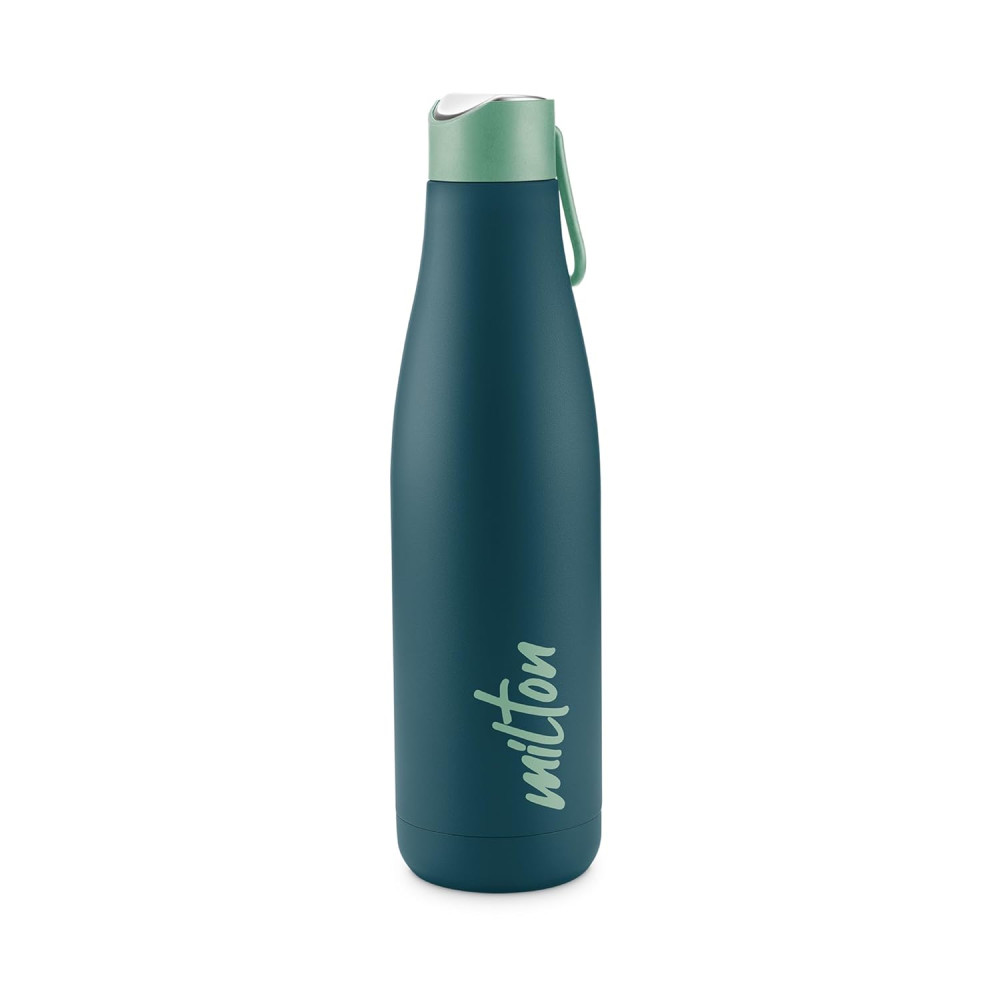 Milton Fame 800 Thermosteel Water Bottle 740 ml, 24 Hr Hot and Cold I Leak Proof Lid, ISI Certified I Vacuum Insulated I for Office, Gym, School I Teal Blue