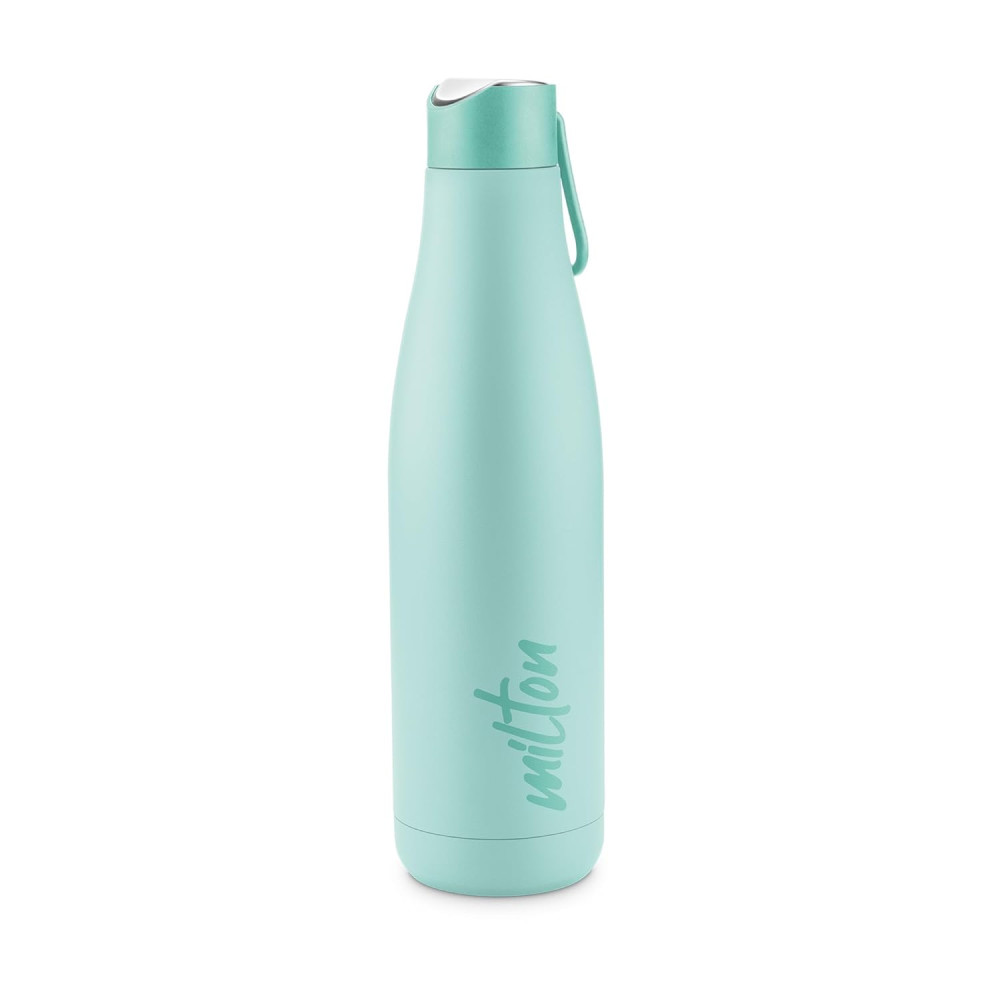 Milton Fame 800 Thermosteel Water Bottle 740 ml, 24 Hr Hot and Cold I Leak Proof Lid, ISI Certified I Vacuum Insulated I for Office, Gym, School I Aqua Green