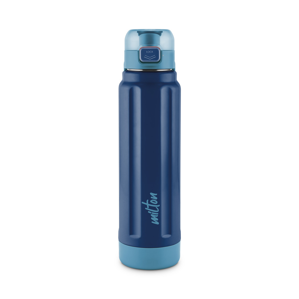 Milton Taurus 900 Steel Thermoware Cold PU Insulated, Leak Proof Water Bottle 640 ml Bottle (Pack of 1, Black, Steel)