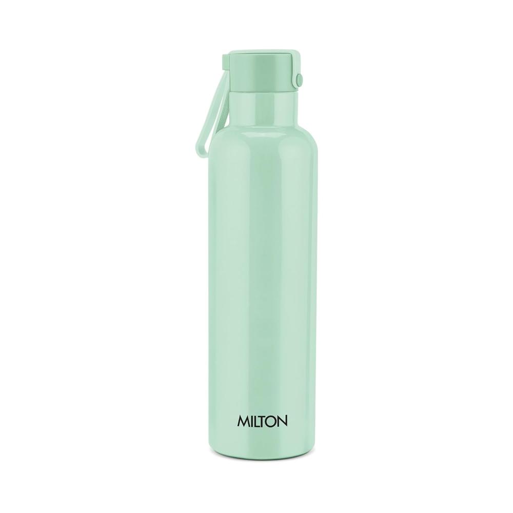 Milton Felice 900 Thermosteel Water Bottle 715 ml, 24 Hr Hot and Cold I Leak Proof Lid, ISI Certified I Vacuum Insulated I for Office, Gym, School I Light Green