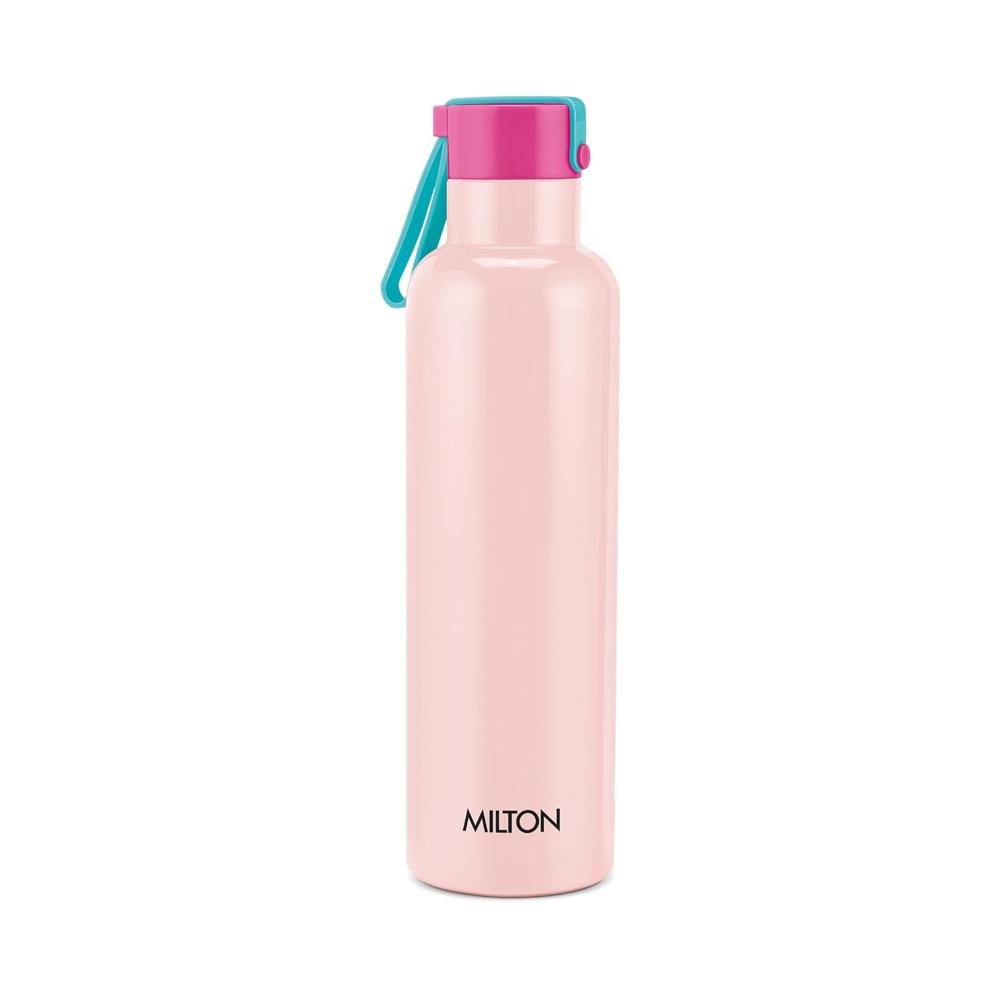Milton Felice 900 Thermosteel Water Bottle 715 ml, 24 Hr Hot and Cold I Leak Proof Lid, ISI Certified I Vacuum Insulated I for Office, Gym, School I Pink