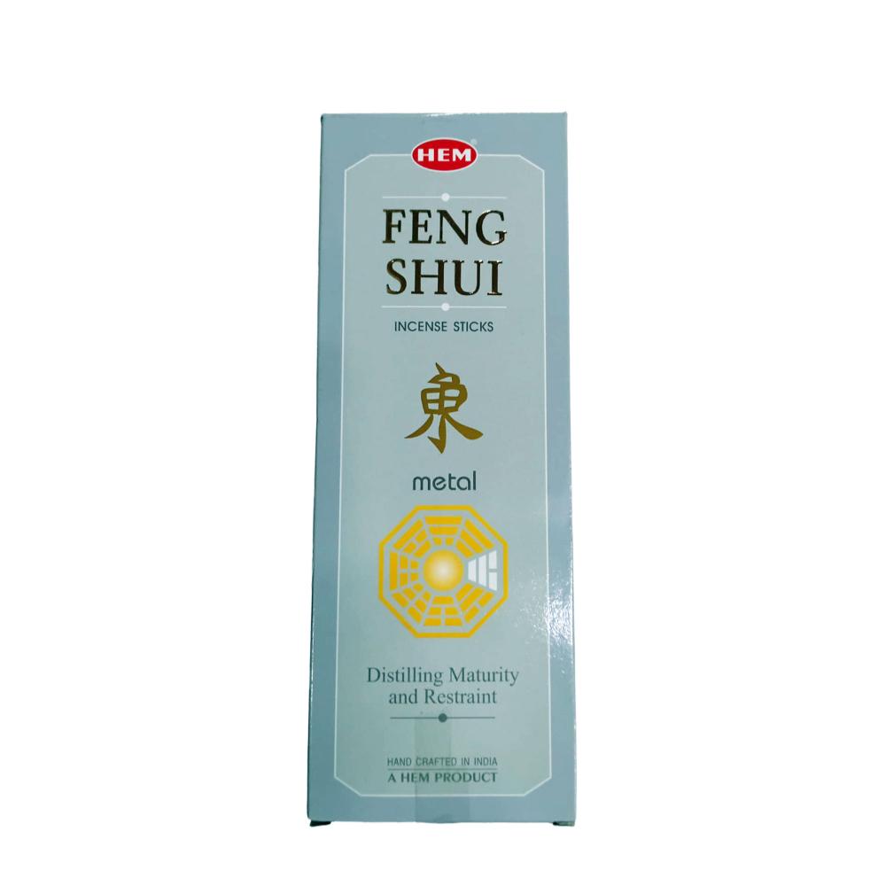HEM Feng Shui Metal Incense Sticks | Cleansing Aroma Agarbatti for Pooja & Meditation | 6 Packs (20g Each)