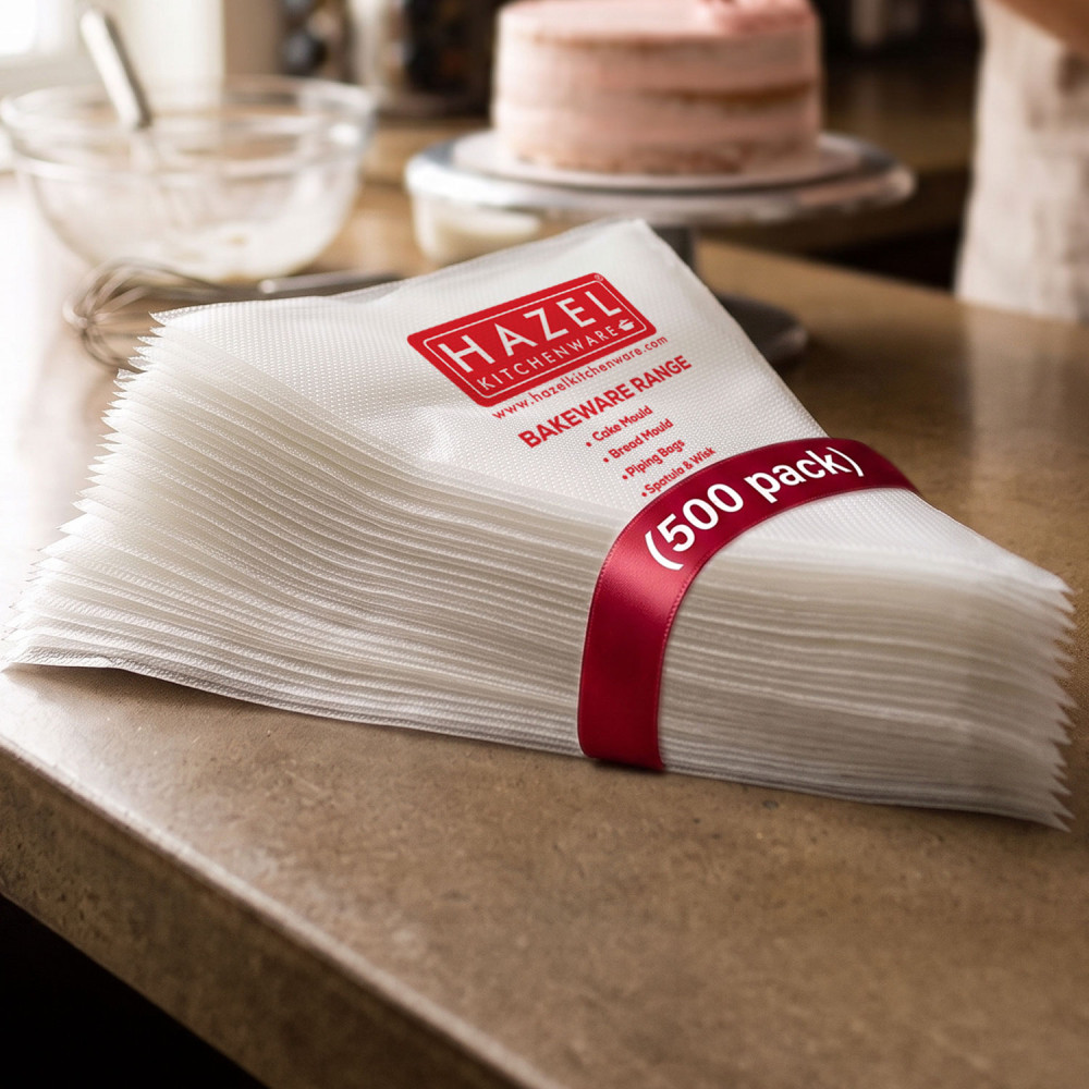 HAZEL Piping Bag Reusable 500 Pcs â€“ Disposable Piping Bags 500 Pack, Cake Decorating, Pastry Bags