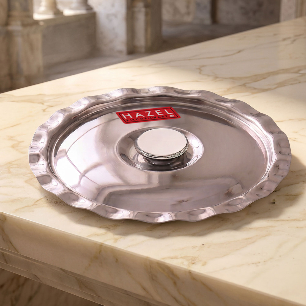 HAZEL Stainless Steel Utensil Cover Lid, 19 cm, Silver