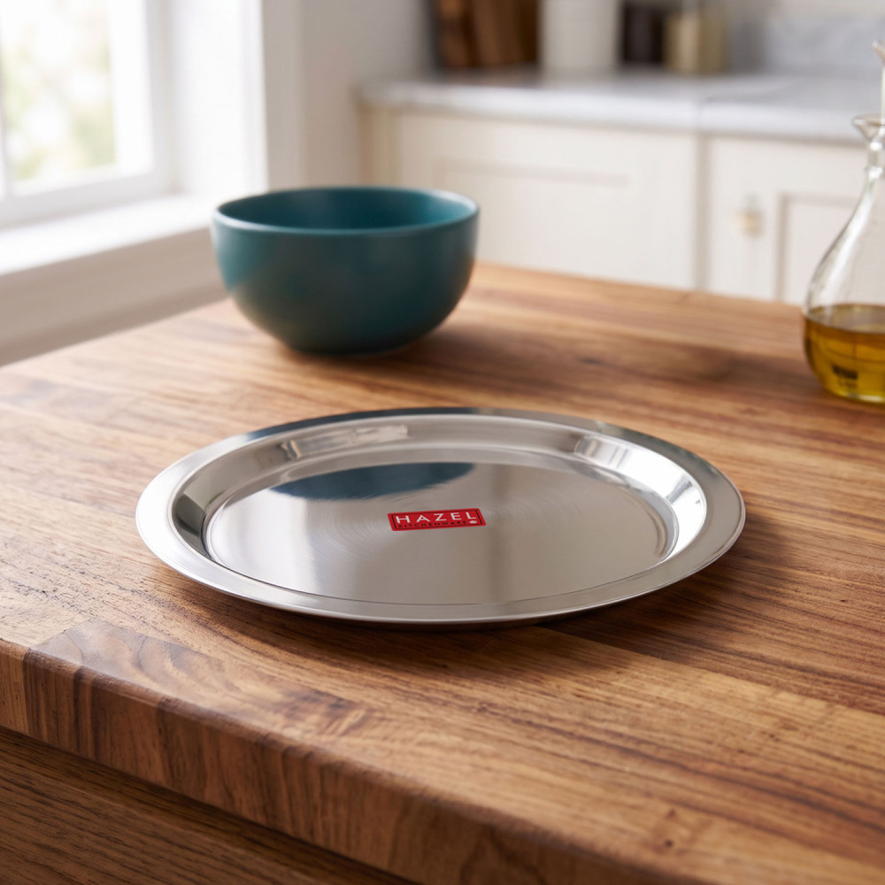 HAZEL Stainless Steel Lid Tope Cover Plates Ciba For Kadhai Vessels Pot Tope, 18.8 cm