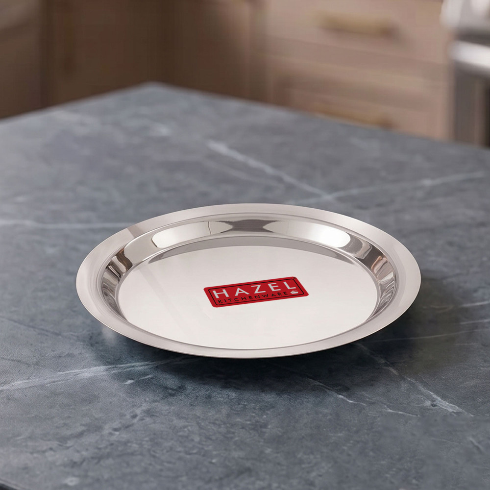 HAZEL Stainless Steel Lid Tope Cover Plates Ciba Only For Kadhai Vessels Pot Tope, 12 cm