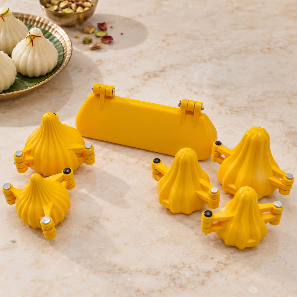 DS Plastic Modak Mould Sancha Sacha Patti Strip and 5 Different Size Modak Moulds For Chocolate and Mithai