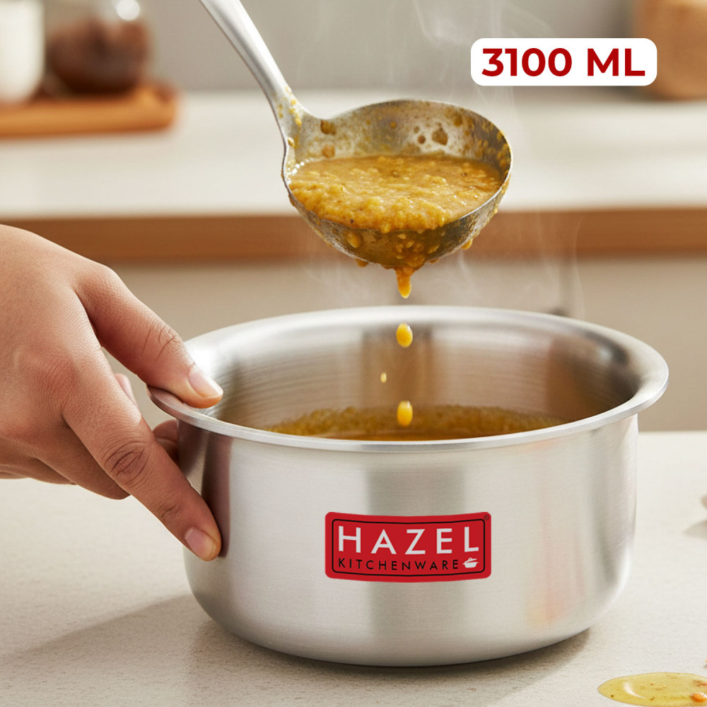 HAZEL Aluminium Tope (3100 ML, 1pc) Silver