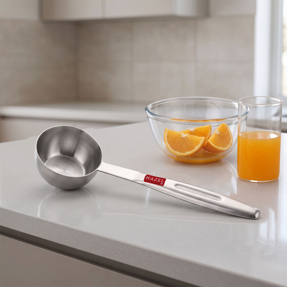 HAZEL Stainless Steel Ladle with Handle | Doya/Loti Tea Pourer Loti Tea Pourer Canteen Server, Small, 200ML