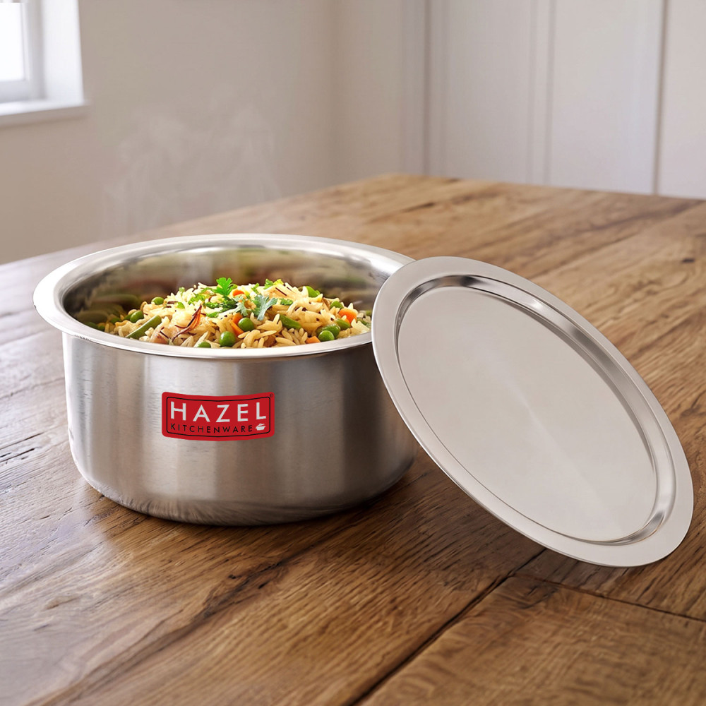 HAZEL Aluminium Tope with Lid | Food-Grade Aluminium Kitchen Utensils for Traditional Indian Cooking |Combo of Tope with Lid, 4300 ml